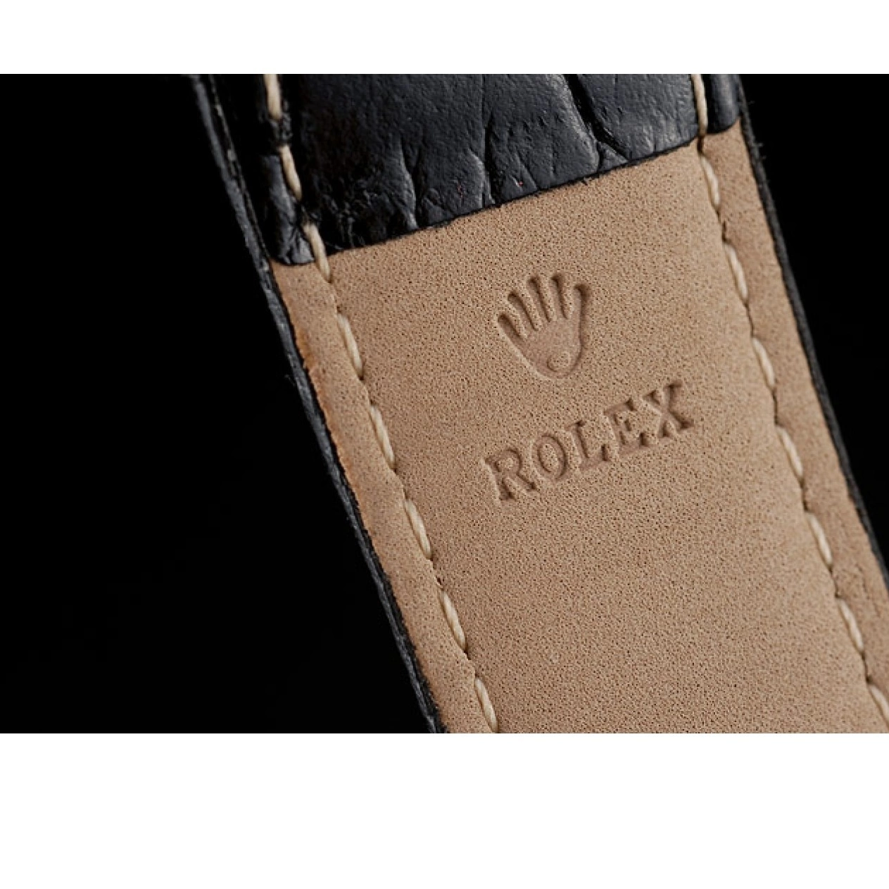 Aaa replica watch Bezel Crystal Studded Rolex Daytona Case Gold Dial Black 0708